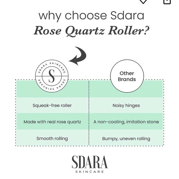 SDARA SKINCARE Rose Quartz Roller - Anti Aging Jade Roller - Picture 6 of 7